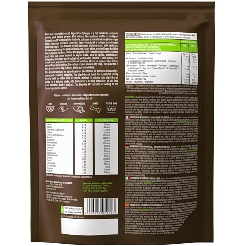 Vegan Collagen Powder, Natural Vanilla Flavour, Plant-Based Peptide Protein Supplement Igennus Healthcare Nutrition