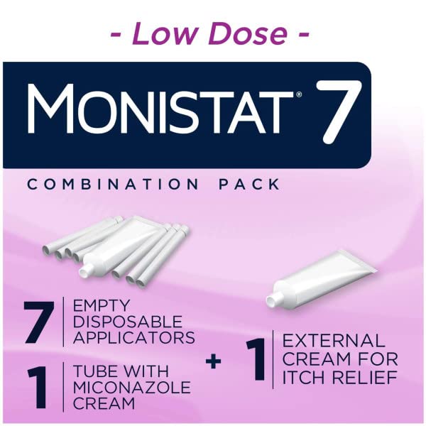 Monistat 7-Day Yeast Infection Treatment | Cream + External Itch Relief Cream | Pack of 2 Monistat