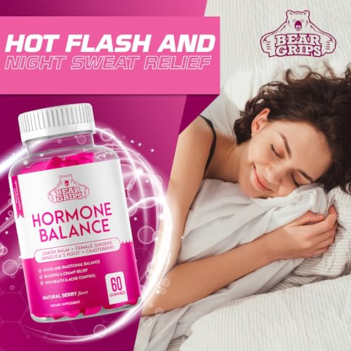 Hormone Balance for Women - PMS Relief Gummies and Bloating Relief for Women Bear Grips
