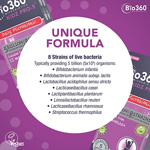 Natures Aid Bio360 Kidz Pro-5 (5 Billion Bacteria) from Natures Aid, Children's Microbiotic natures aid