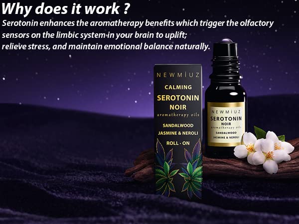 Calm Roll on Essential Oil Stress Relief Sandalwood Jasmine Destress Relaxation Calming Rolle New Miuz