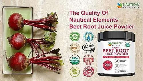 Beet Juice Powder Organic - Cold Pressed - 20:1 Concentrate - Concentrated Beet Root Nautical Elements