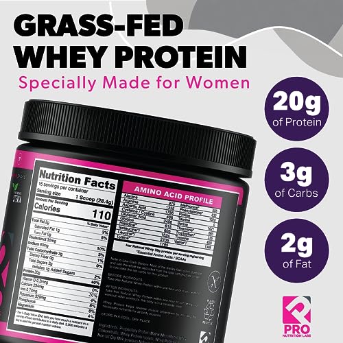 PRO NUTRITION LABS Whey Protein Vanilla Powder for Women - Supports Lean Muscle PRO NUTRITION LABS