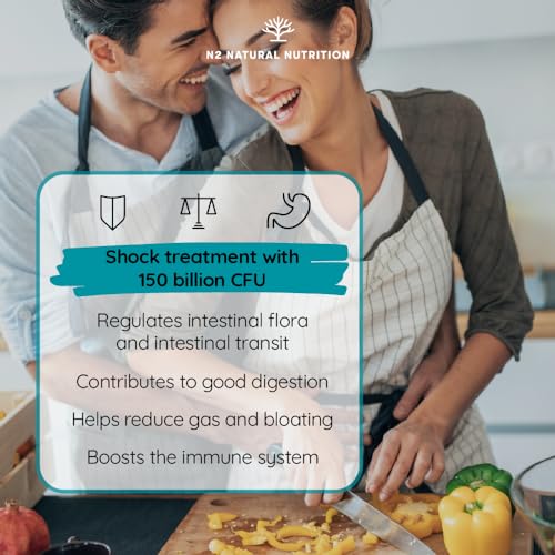 Probiotics 150 Billion CFU - 20 Strains with Prebiotics & Zinc. Highest Concentration N2 Natural Nutrition
