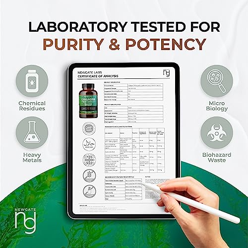 Newgate Labs Marine Collagen 350mg with Hyaluronic Acid, Vitamin C & Vitamin E Newgate Labs