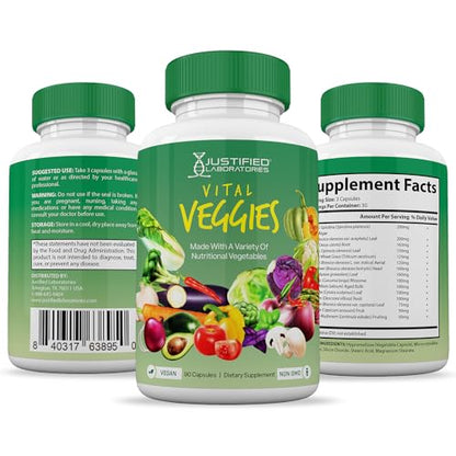 (4 Pack) Vital Fruits and Veggies Supplement Whole Food Red & Green Superfoods