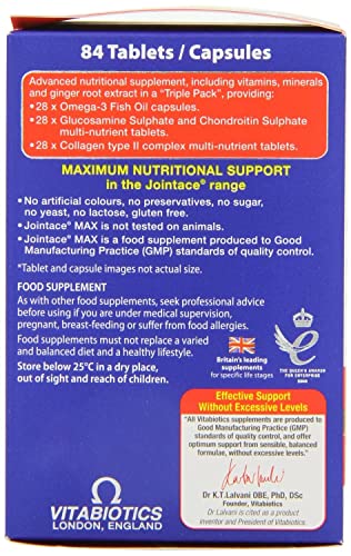 Jointace Vitabiotics Max, 84 Count (Pack of 1) Vitabiotics