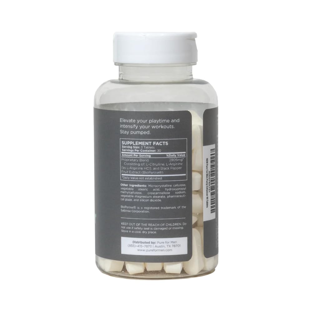 Pure for Men Pump Enhancer | Pre Workout Supplement for Muscle Pump, Stamina Pure for Men