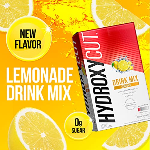 Hydroxycut Drink Mix Weight Loss Supplements, Lemonade, 21 Count (Pack of 1) Hydroxycut