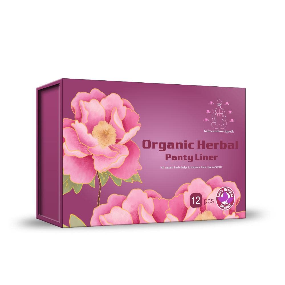 Premium Natural Organic Herbal Cotton Panty Liners for Women - Unscented, Thin, Cruelty-Free