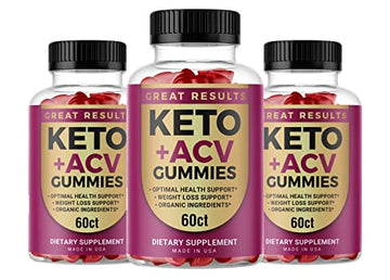Lomilan Great Results Keto Gummies, Great Results Keto ACV Gummies, 180 Count 
