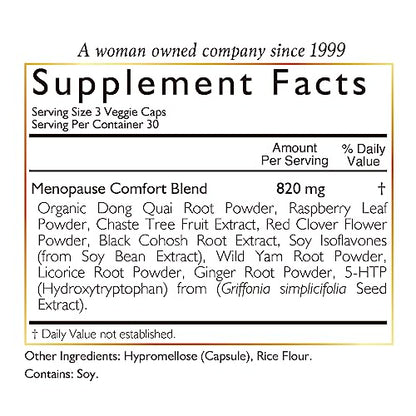 Menopause Comfort Fast Relief from Flushing, Cooling Herbal Blend by Coco March - Dairy Free
