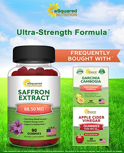 Saffron Gummies - Saffron Extract Supplement - Pure Gummy Supplements Alternative aSquared Nutrition