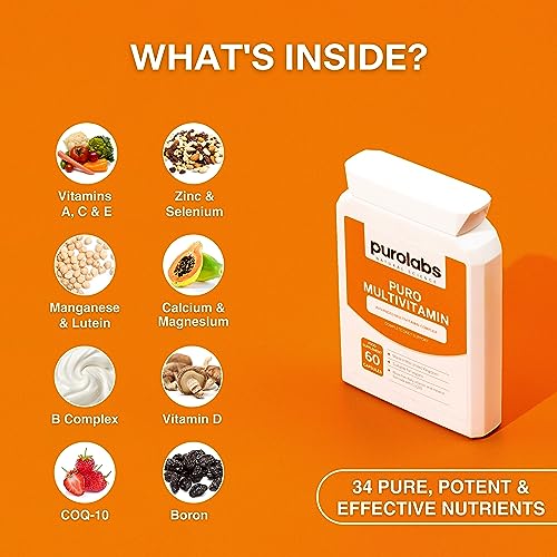 Puro Multivitamin - 34 Multivitamins & Minerals - Daily Complex for Men & Women Purolabs