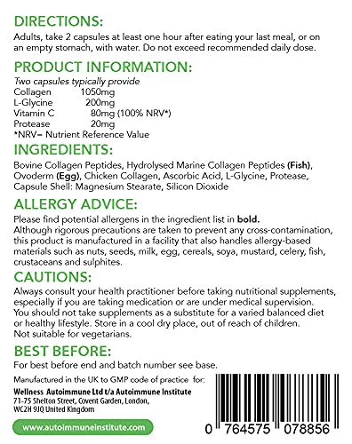 Advanced Collagen V2.Type I, II, III, V and X Hydrolysed Collagen Supplement with Vitamin C