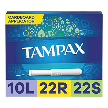 Tampax Tampons Multipack, Lite/Regular/Super Absorbency, Cardboard Applicator, Leakgaurd Skirt