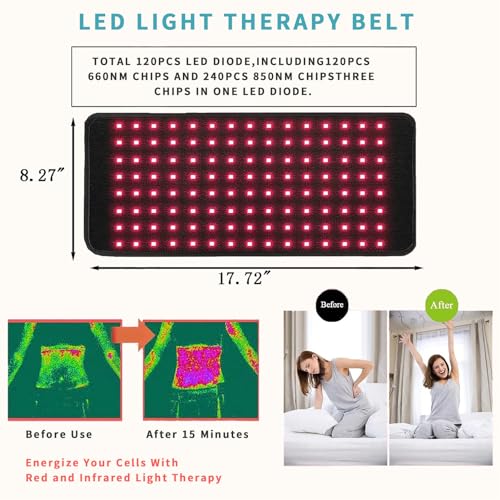 RJOYBAO Red Light Therapy Infrared Light Therapy Belt for Body,Red Light Therapy lamp RJOYBAO