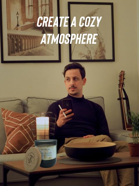 Sandalwood Bourbon Non-Toxic Candles | Natural Candles for Men |Aromatherapy Candle Relaxing Terreux Mind & Body