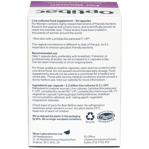 Optibac Probiotics for Women - Vegan Probiotic Supplement, Scientifically Formulated OptiBac