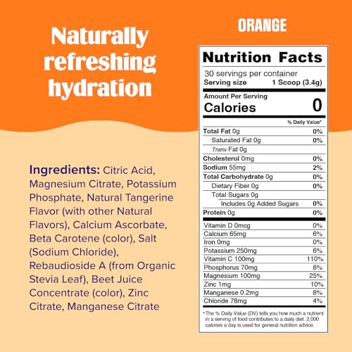 Ultima Replenisher Daily Electrolyte Drink Mix – Orange, 30 Servings – Hydration Powder Ultima Replenisher
