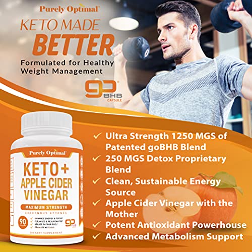 Premium Keto Pills + Apple Cider Vinegar Capsules with Mother - Utilize Fat