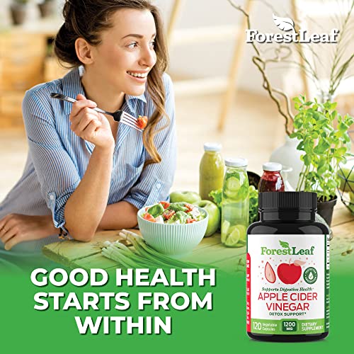 ForestLeaf - Apple Cider Vinegar Capsules with Cayenne Pepper Powder 1200mg