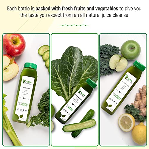Raw Fountain 7 Day Green Juice Cleanse, All Natural Raw, Vegan Detox, Cold Pressed Raw Fountain
