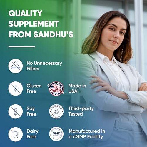 Sandhu's BioZnq 900mg Vegetarian Capsules Zinc Supplement with Quercetin Sandhu's