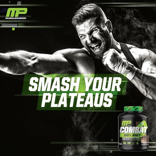 MusclePharm Combat 100% Whey, Chocolate Milk - 5 lb Protein Powder - Gluten Free Muscle Pharm