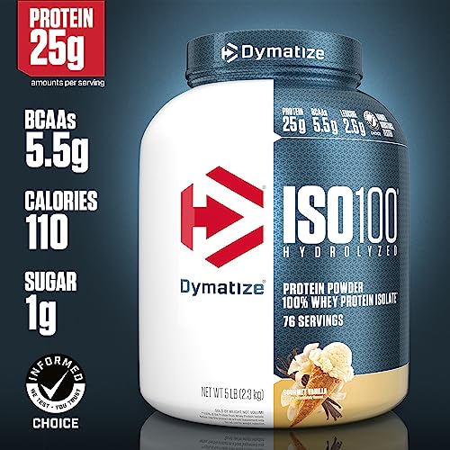 Dymatize ISO 100 Protein Powder with 25g of Hydrolyzed 100% Whey Isolate, Vanilla 5 Dymatize