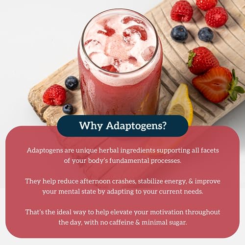 Organifi Red Juice - Vegan Energy Powder - Berry-Flavored Adaptogen Drink - Caffeine Organifi