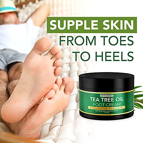 Tea Tree Oil Foot Cream For Dry Cracked Heels Repair - Natural Foot Cream For Dry Cracke USA Naturals
