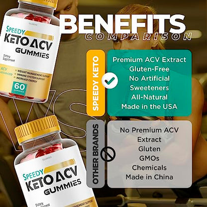 (2 Pack) Speedy Keto ACV Gummies, Speedy ACV Gummies, Speedy Keto Gummies