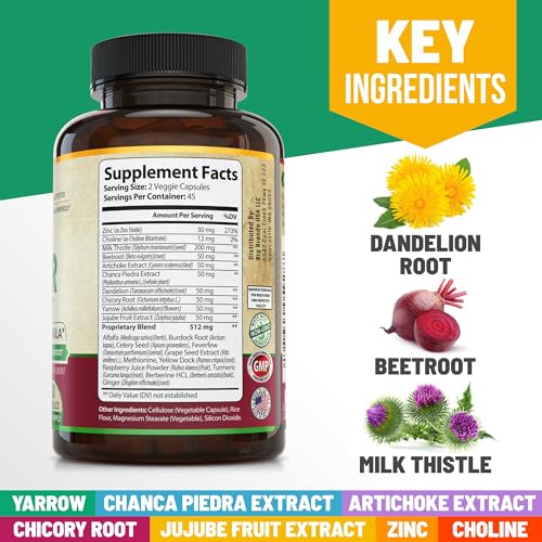 Liver Cleanse Detox & Repair Formula. Liver Support Supplement with Dandelion Root Silymarin WHOLE WORLD WELLNESS