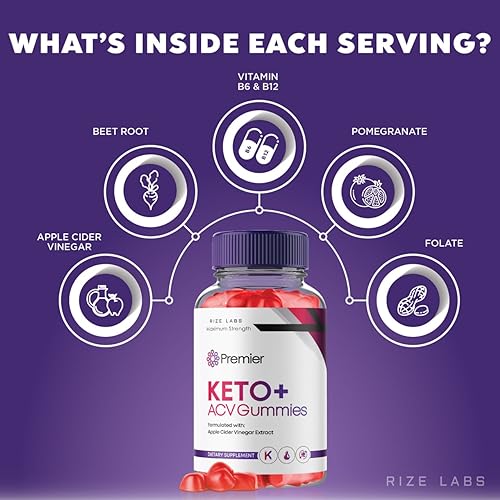 rize labs (3 Pack) Premier Keto ACV Gummies, Premier Keto Gummies for Advanced Weight rize labs