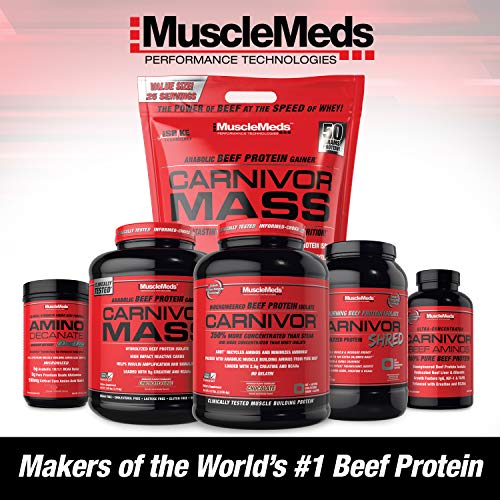 MuscleMeds, Carnivor Beef Protein Isolate Powder 56 Servings, Chocolate, 72 Ounce MuscleMeds