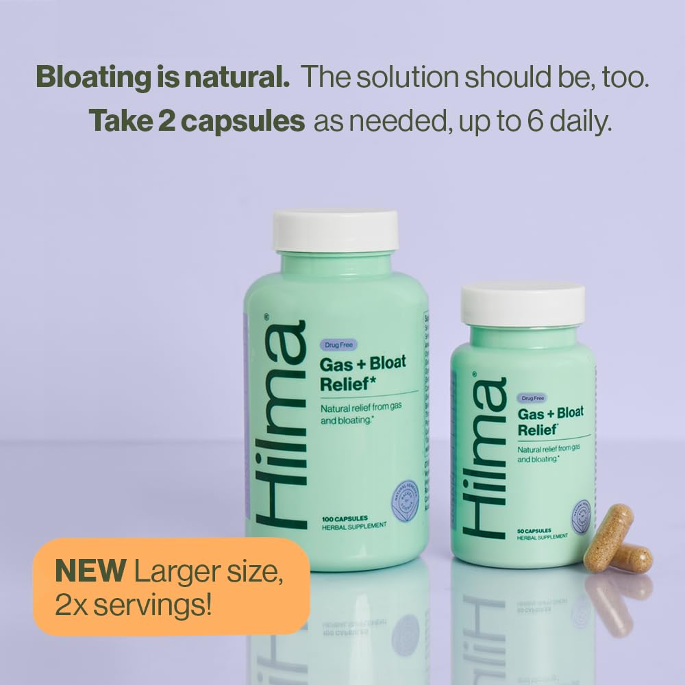 Hilma Natural Gas & Bloating Relief - with Lemon Balm, Fennel & Peppermint Leaf Hilma