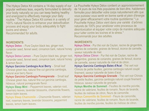 Hyleys Detox Tea 14 Days Kit - 42 Tea Bags - Herbal Supplement - Mother's Mother's Day HYLEYS