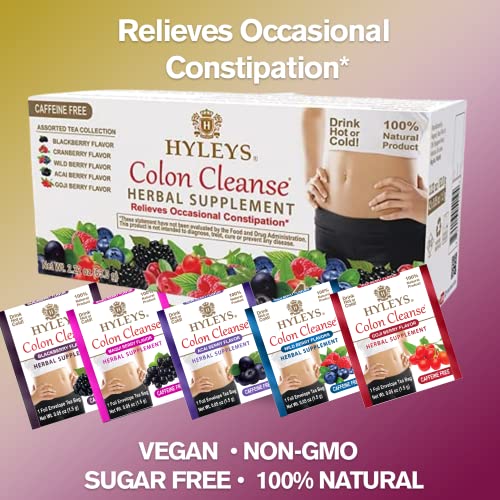Hyleys Colon Cleanse Tea Assorted Flavors - 42 Tea Bags (1 Pack) HYLEYS