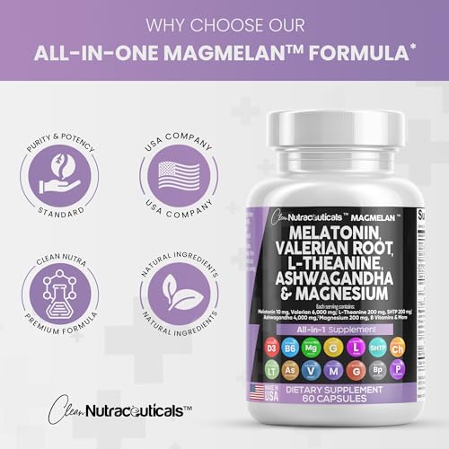Melatonin 10mg Valerian Root 6000mg L Theanine 200mg Ashwagandha