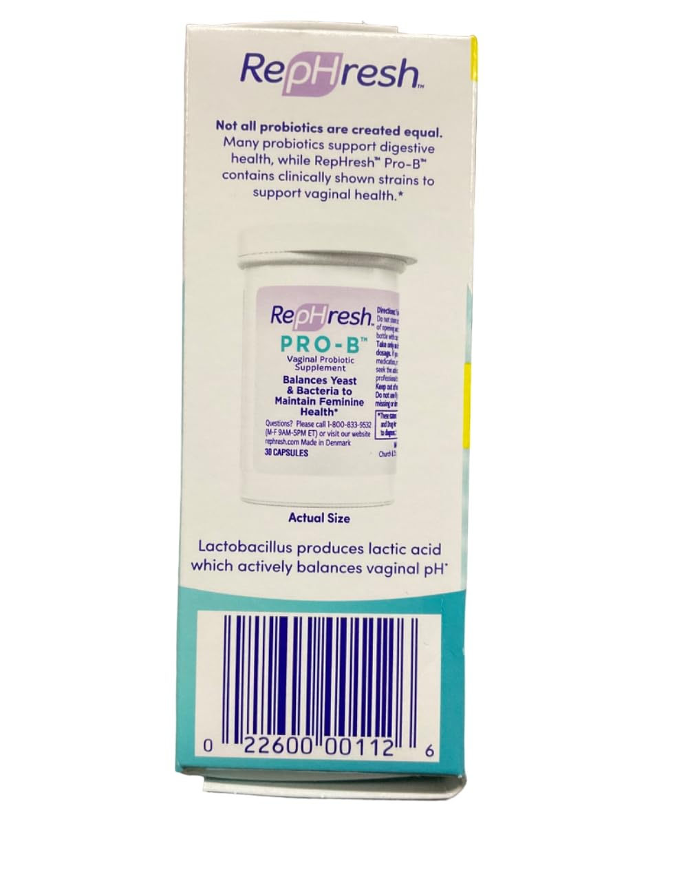 Rephresh Pro-B Probiotic Feminine Supplement Capsules 30 Ea (pack of 2) image may vary Rephresh