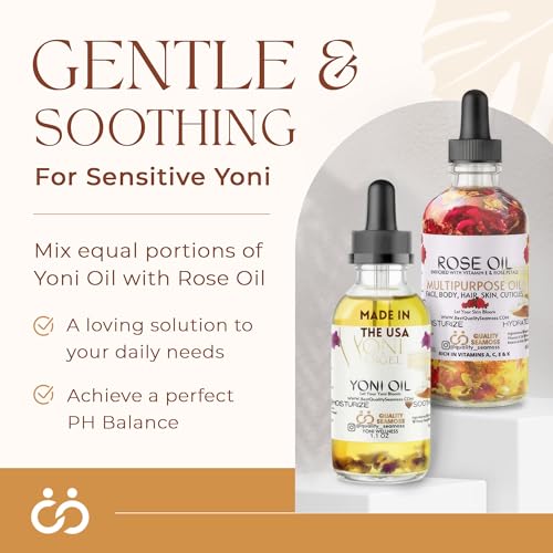 Natural Yoni Oil, Mint Fresh Feminine Care Oil, Reduces Odor, Restores pH Balance, All Natural, Herbal Yoni Quality Seamoss and Yoni Oil