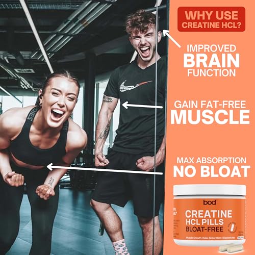 Creatine HCL Pills - Muscle Growth, Endurance, No Bloat, No Load, Not Flavored Goba Tea