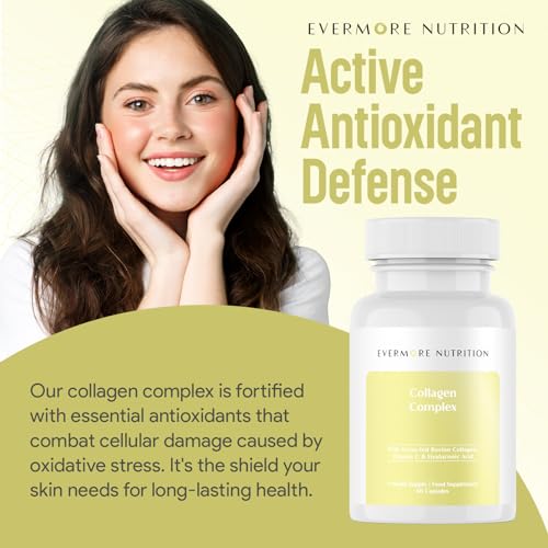 EVERMORE NUTRITION Grass Fed Collagen Complex with Hyaluronic Acid, Vitamin C and Active Peptides EVERMORE NUTRITION