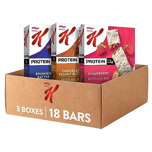 Kellogg's Special K Protein Meal Bars, Meal Replacement, Bulk Protein Snacks, Variety Pack