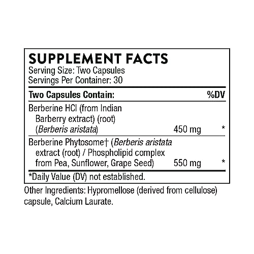 THORNE Berberine - Dual Action Formula with Phytosome Plus Botanical Extract - Support THORNE