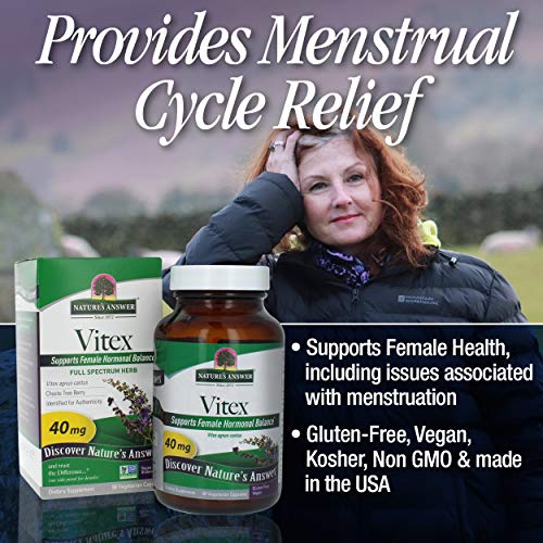 Nature's Answer Vitex Angus Castus Supplement 40 mg Capsules 90 Count Nature's Answer