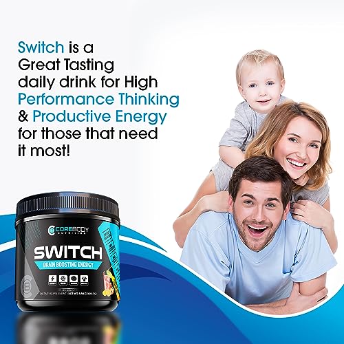 Switch, Brain Boosting Nootropic Energy Supplement, Increase Mental Focus & Cognitive CoreBody Nutrition