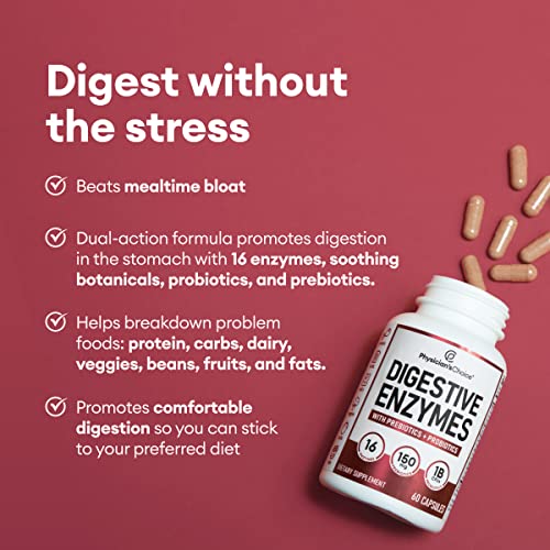 Physician's CHOICE Digestive Enzymes - Multi Enzymes, Organic Prebiotics & Probiotics Physician's CHOICE