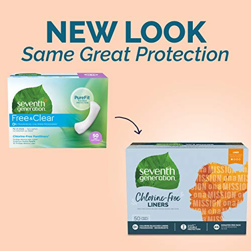 Seventh Generation Pantiliner Pads, Free & Clear, 50 Count Seventh Generation